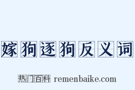 嫁狗逐狗反义词是什么意思的图片